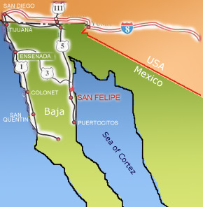 Map to San Felipe